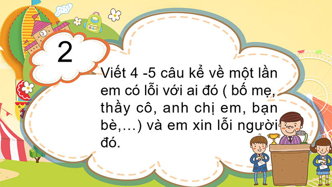 PowerPoint Tiếng Việt 2 Viết về một lần mắc lỗi