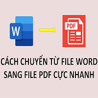 Cách chuyển đổi tài liệu Word sang PDF