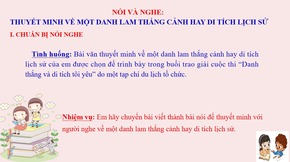 Giáo án Bài Thuyết minh về một danh lam thắng cảnh hay di tích lịch sử Ngữ văn 9 CTST