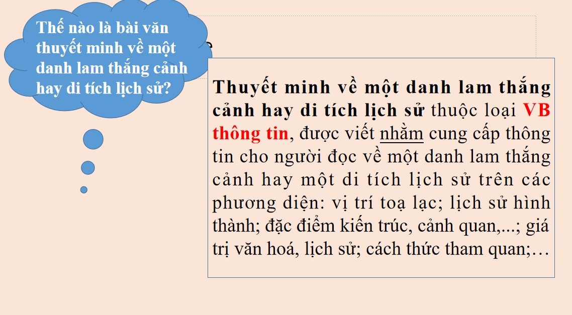 Giáo án PPT Văn 9 CTST Bài Viết bài văn thuyết minh về một danh lam thắng cảnh hay di tích lịch sử