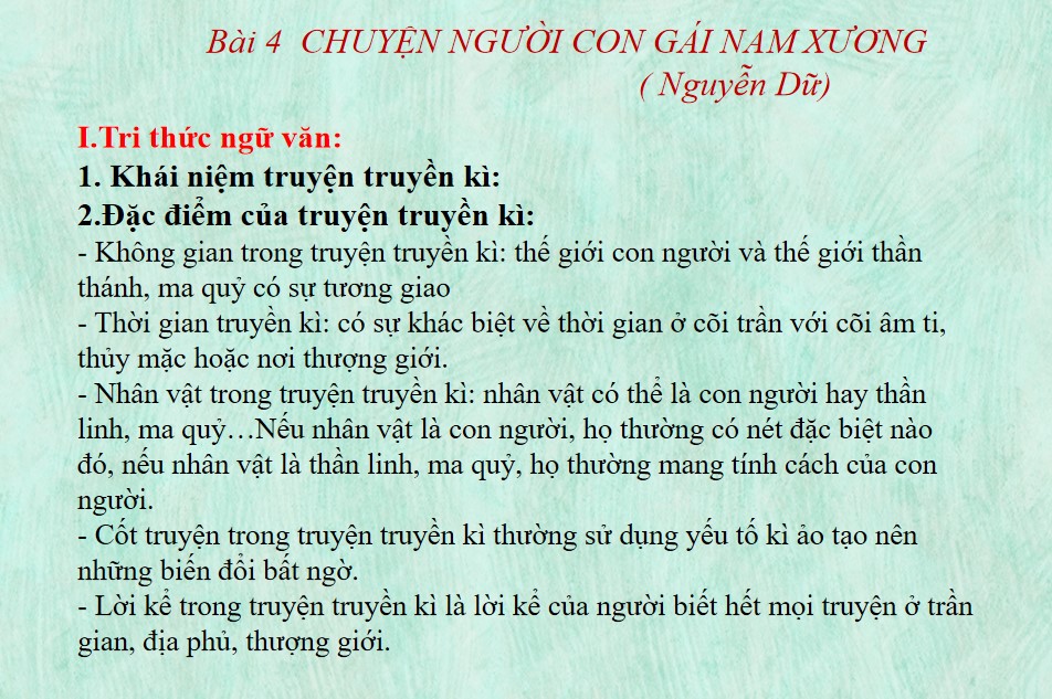 Giáo án PPT Văn 9 CTST Bài Chuyện người con gái Nam Xương