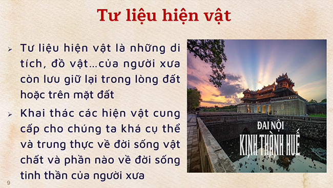 PowerPoint Dựa vào đâu để biết và phục dựng lại lịch sử?