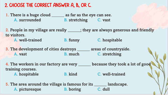 Giáo án Tiếng Anh 8 Unit 2: Looking Back