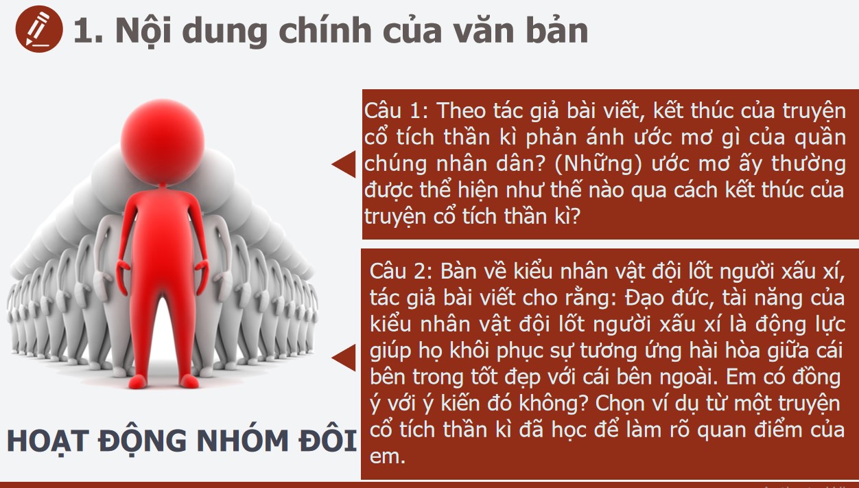 Giáo án PPT Văn 9 CTST Bài Nhân vật lí tưởng trong kết thúc của truyện cổ tích thần kì