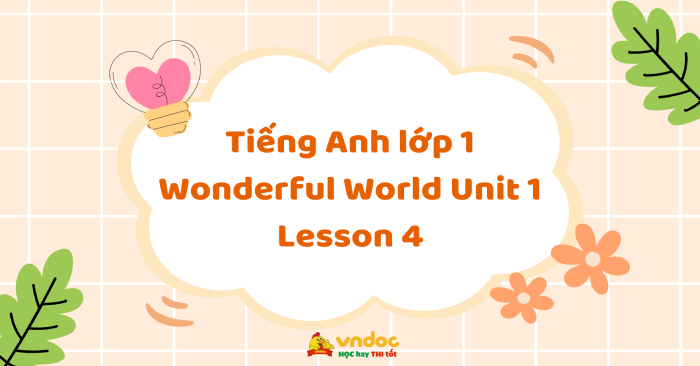 Tiếng Anh lớp 1 Wonderful World Unit 1 Lesson 4 - Unit 1 lớp 1 Me trang ...