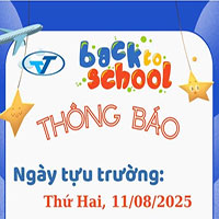 Câu lệnh và mẫu thiết kế thông báo tựu trường, khai giảng năm học mới