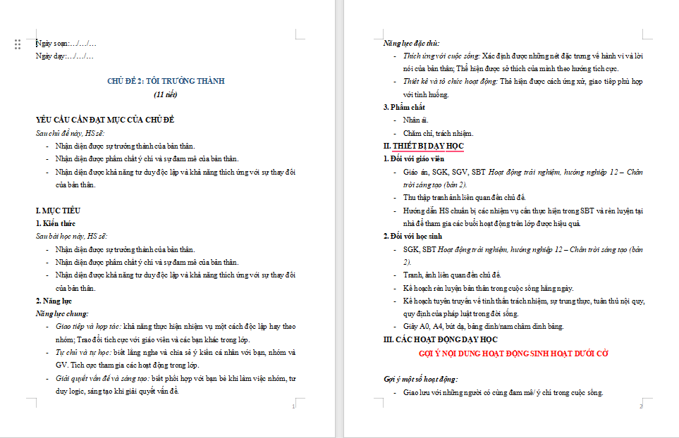 Tôi trưởng thành