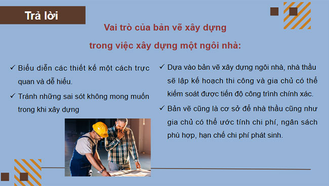 Công nghệ 10 Cánh diều Bài 16: Bản vẽ xây dựng
