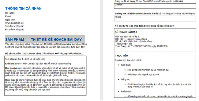 Mẫu bài thu hoạch chuẩn Form mới nhất