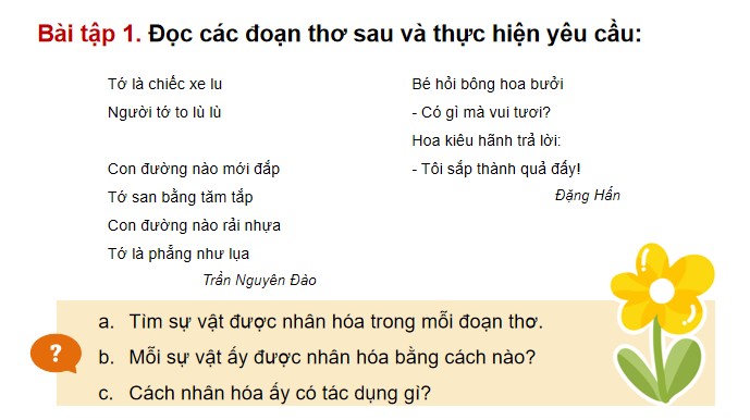 PowerPoint Tiếng Việt 4 Luyện tập về nhân hoá