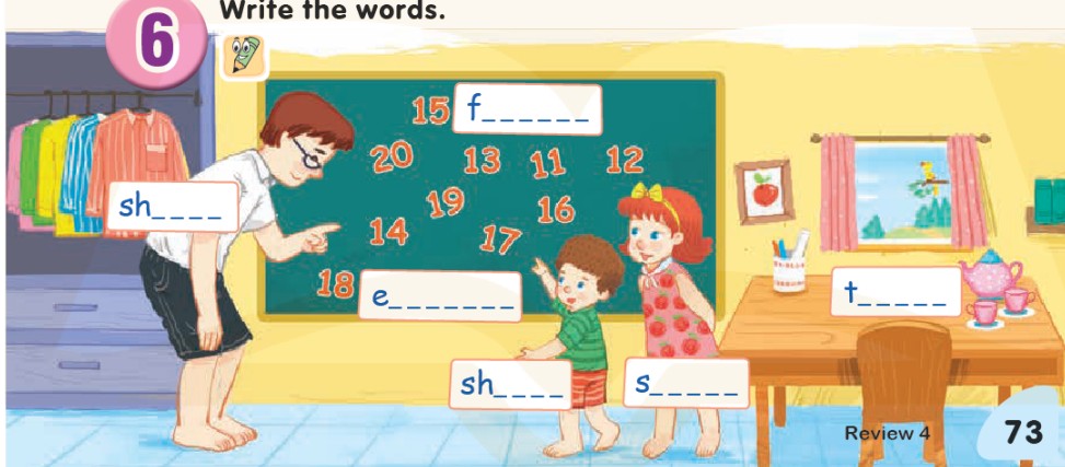 Tiếng Anh lớp 2 Review 4 Self-check trang 72 Global Success