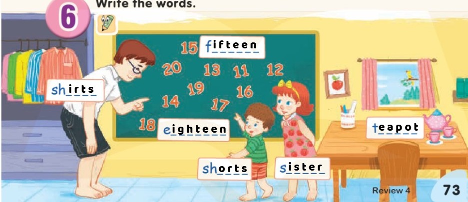 Tiếng Anh lớp 2 Review 4 Self-check trang 72 Global Success