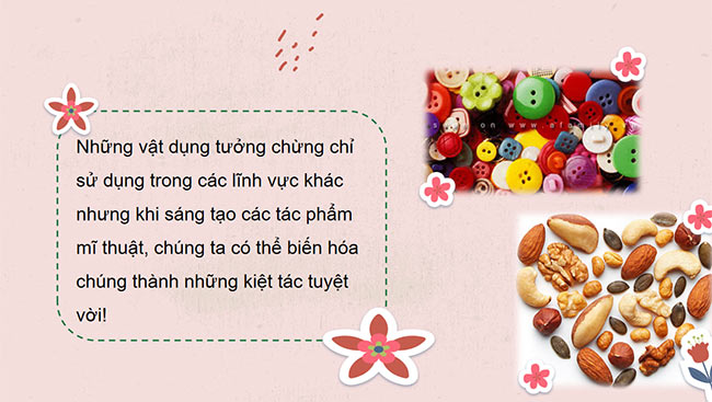 PowerPoint Mĩ thuật 3 Một số vật liệu sử dụng trong thực hành, sáng tạo mĩ thuật