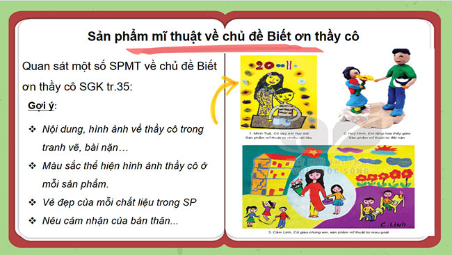 PowerPoint Mĩ thuật 3 Biết ơn thầy cô