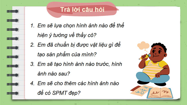 PowerPoint Mĩ thuật 3 Biết ơn thầy cô