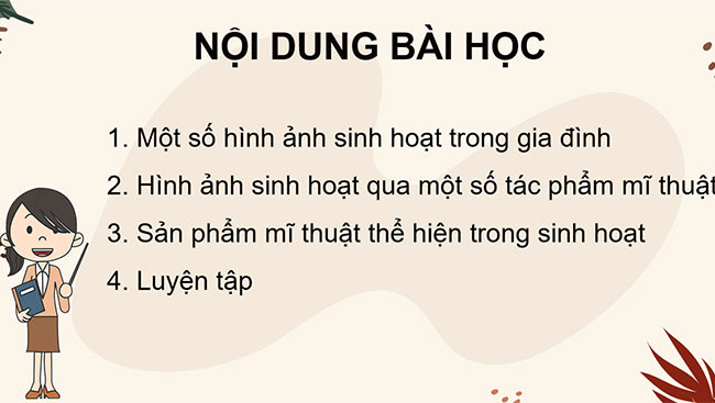 PowerPoint Mĩ thuật 3 Sinh hoạt trong gia đình