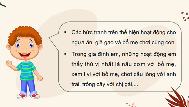 PowerPoint Mĩ thuật 3 Sinh hoạt trong gia đình