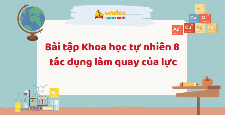 Bài tập KHTN 8 Chương 4 Tác dụng làm quay của lực