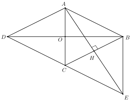 A black and white drawing of a triangle with lines and lettersDescription automatically generated