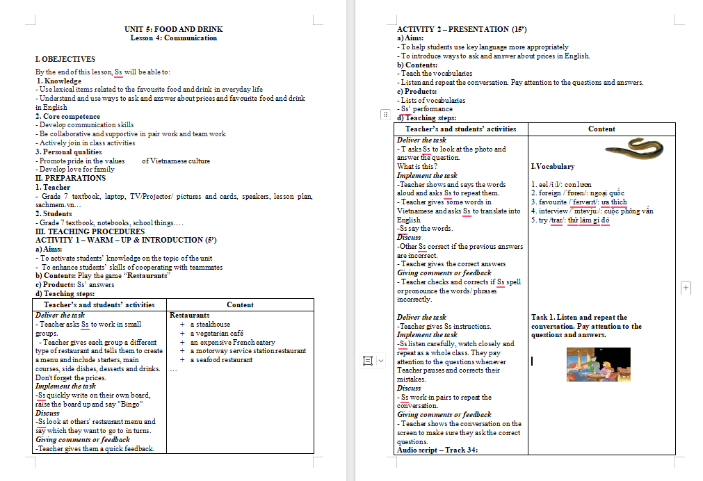 Giáo án PowerPoint Tiếng Anh 7 Unit 5: Communication