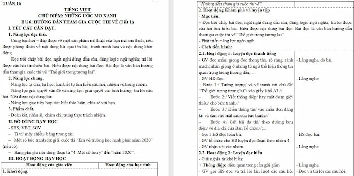 Giáo án Tiếng Việt 4 Hướng dẫn tham gia cuộc thi vẽ