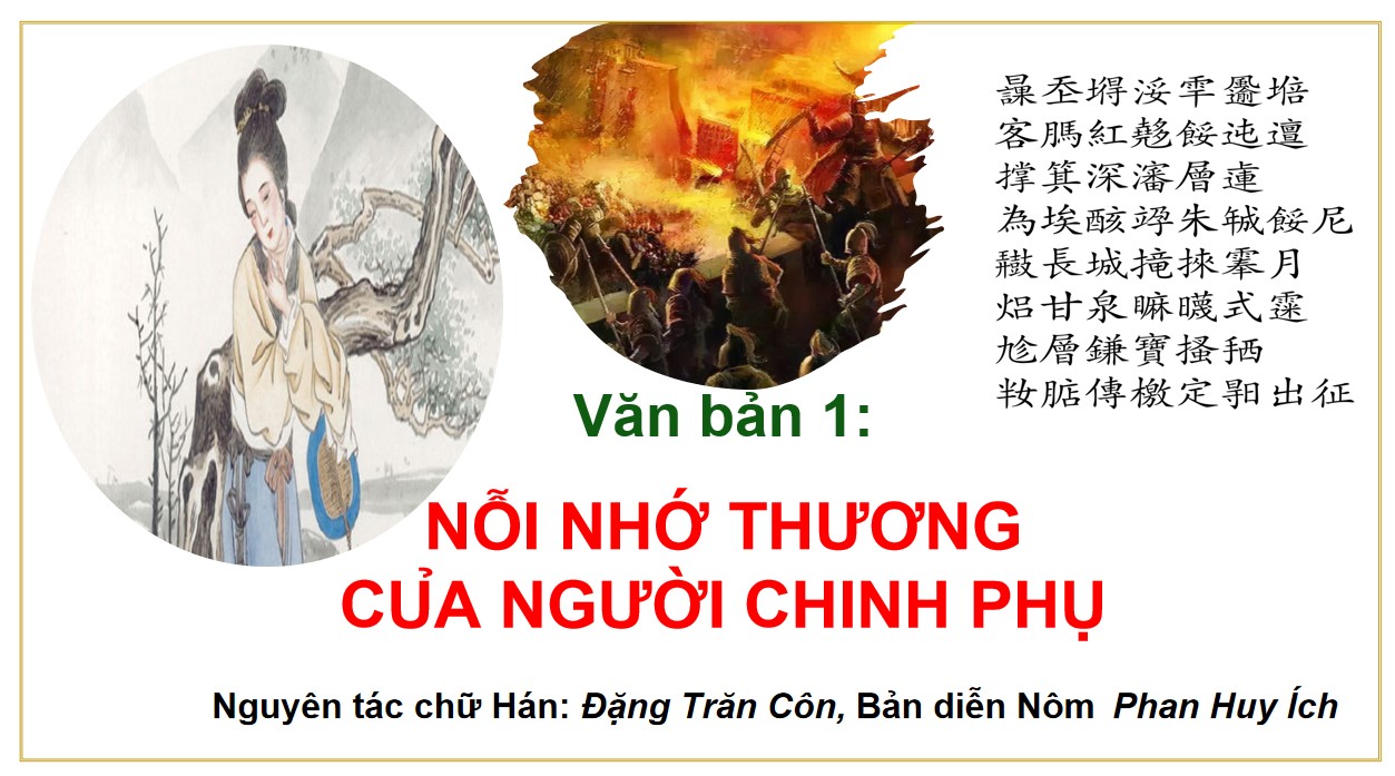 Giáo án PPT Văn 9 CTST Bài Nỗi nhớ thương của người chinh phụ