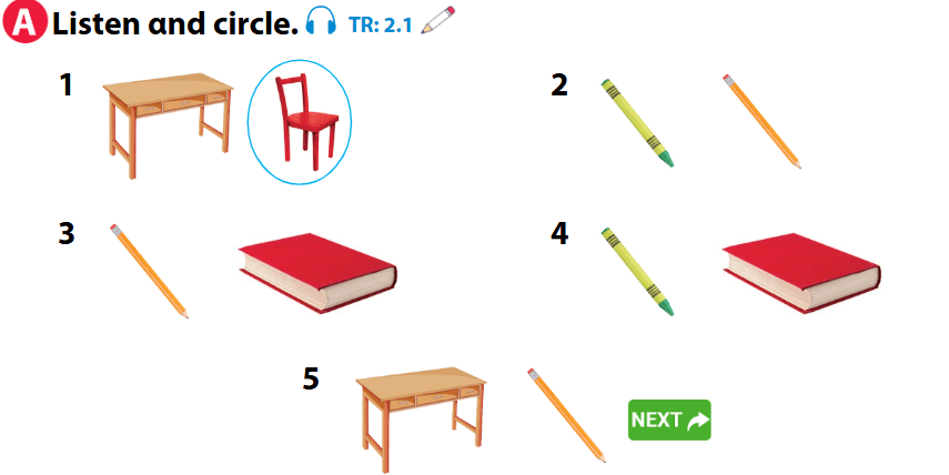 SBT Tiếng Anh 1 Wonderful World Unit 2 Lesson 1 minh họa 1