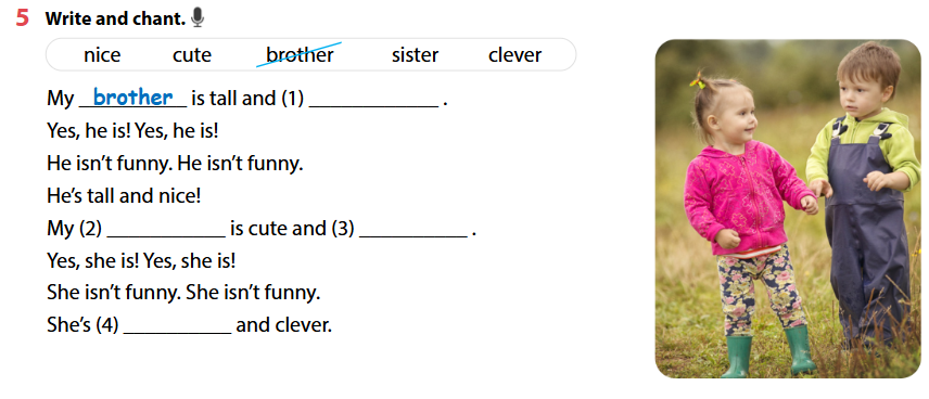 Sách bài tập Tiếng Anh 4 Wonderful world Unit 1 lesson 2 minh họa 5