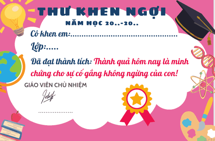 Powerpoint Thư khen ngợi