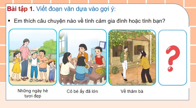 PowerPoint Tiếng Việt 4 Luyện tập viết đoạn văn nêu lí do thích một câu chuyện