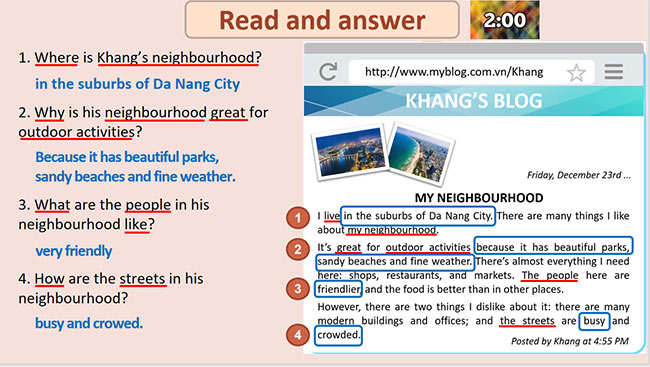 PowerPoint Tiếng Anh 6 Unit 4: Skills 1