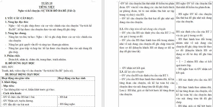 Giáo án Tiếng Việt 4 Nghe - kể câu chuyện về lòng nhân ái