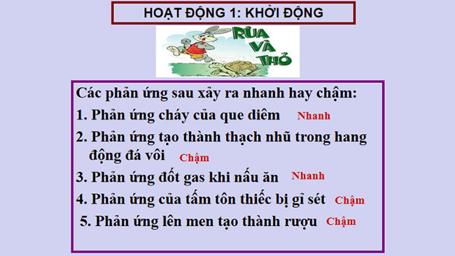 PowerPoint Hóa học 10 Bài 15: Phương trình tốc độ phản ứng và hằng số tốc độ phản ứng