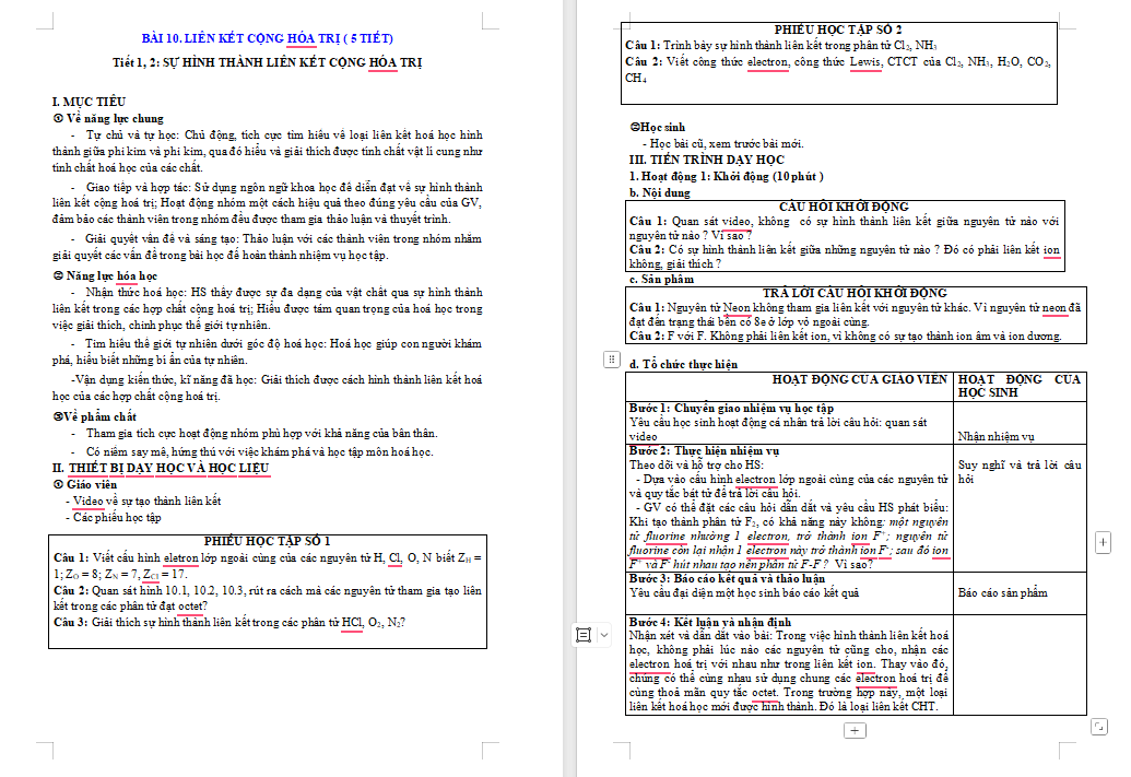 PowerPoint Hóa học 10 Bài 10: Liên kết cộng hóa trị