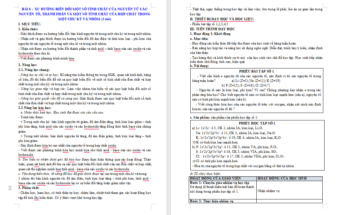 PowerPoint Hóa học 10 CTST Bài 6