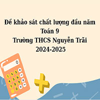 Đề khảo sát chất lượng đầu năm Toán 9 Trường THCS Nguyễn Trãi 2024-2025