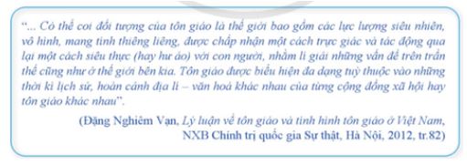 Khái niệm tín ngưỡng, tôn giáo
