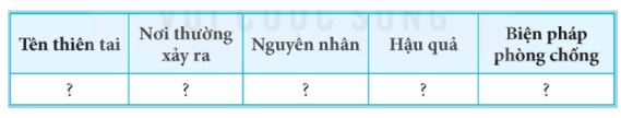 Thực hành: Tìm hiểu về thiên tai ở Việt Nam
