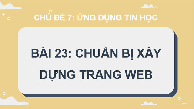 Chuẩn bị xây dựng trang web
