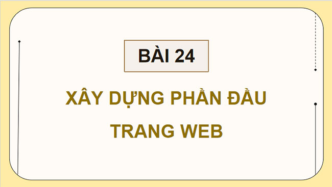 Xây dựng phần đầu trang web