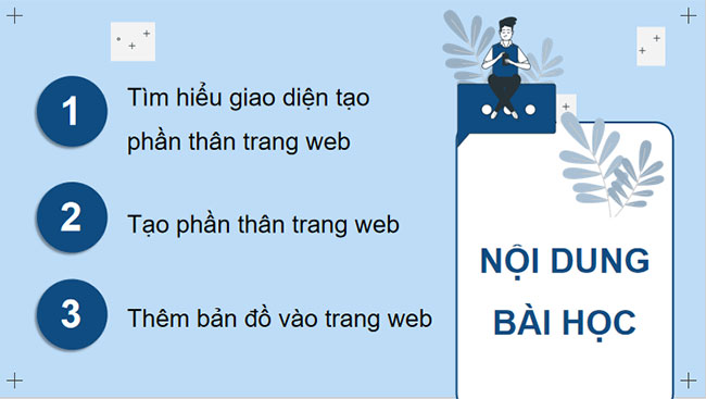 Xây dựng phần thân và chân trang web