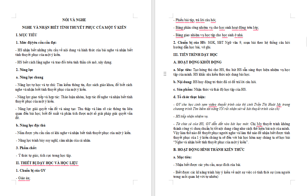 Nghe và nhận biết tính thuyết phục của một ý kiến