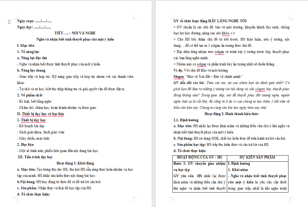 Nghe và nhận biết tính thuyết phục của một ý kiến