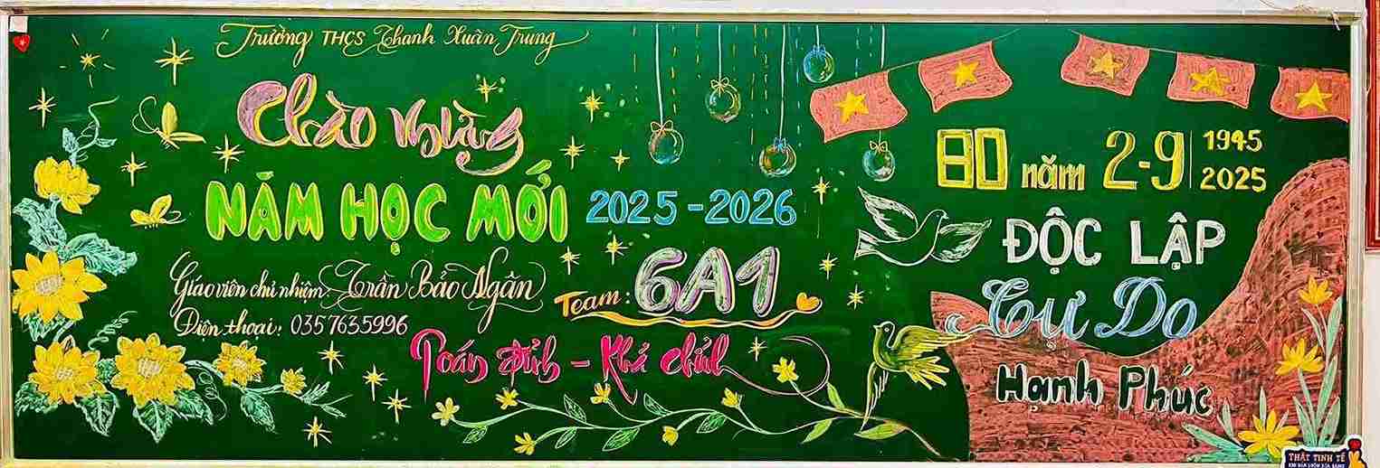 Trang trí bảng lớp ngày khai giảng