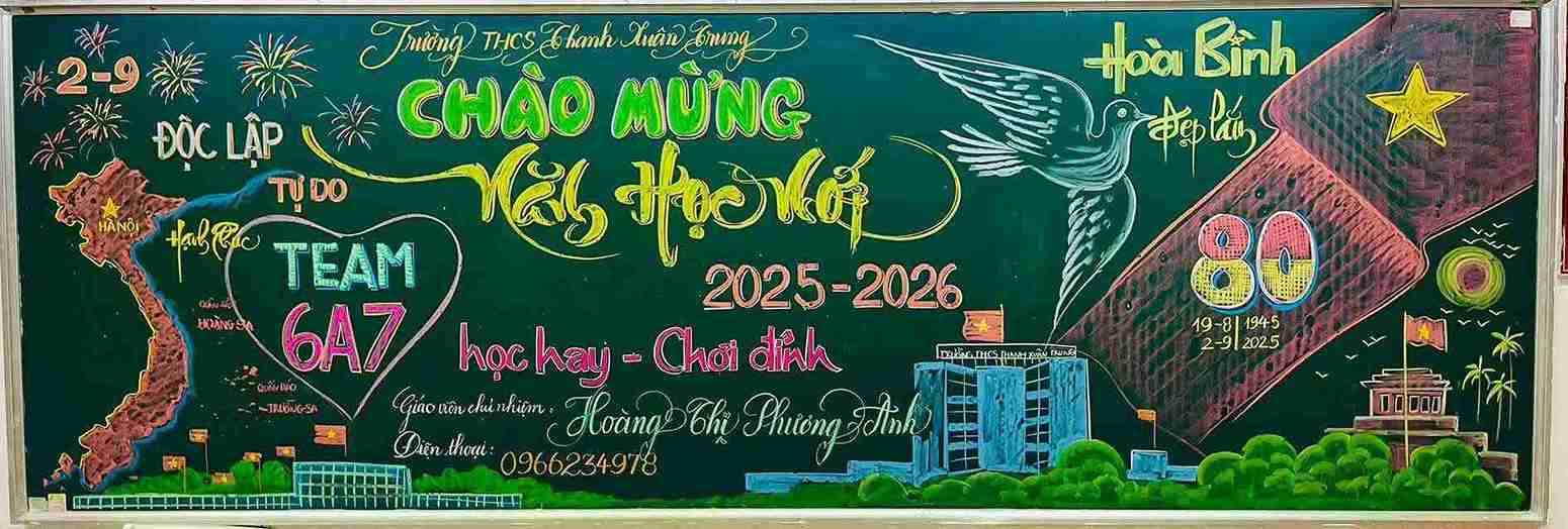 Trang trí bảng lớp ngày khai giảng