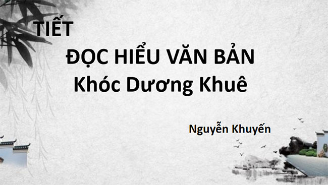 Khóc Dương Khuê