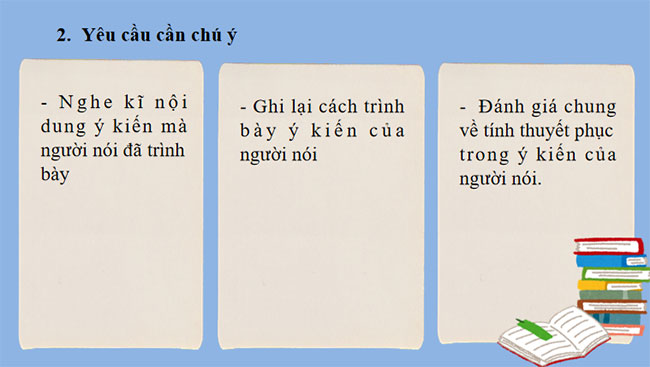 Nghe và nhận biết tính thuyết phục của một ý kiến