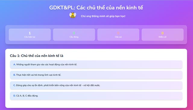 Các chủ thể của nền kinh tế