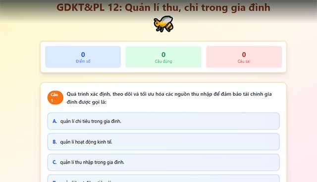 Quản lí thu chi trong gia đình