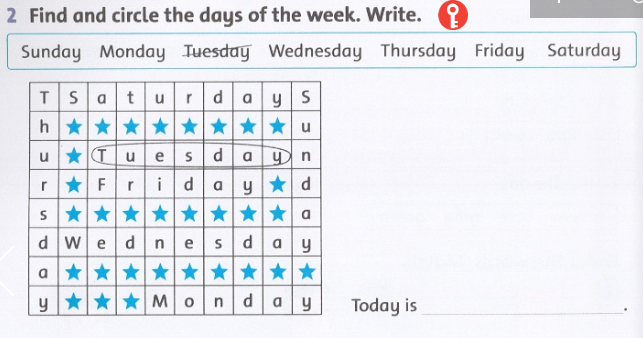 Sách bài tập Family and Friends 4 Starter lesson 3 minh họa 2